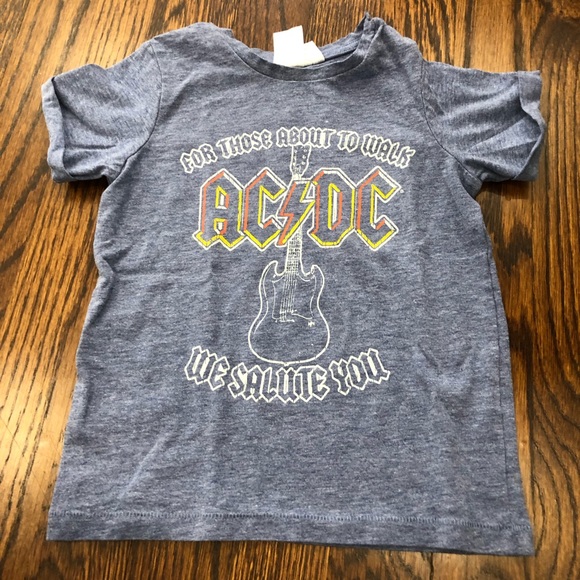 ACDC Youth Boys Kids Short Sleeve T-Shirt RED LOGO
